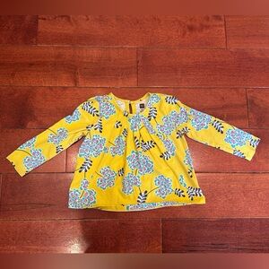 Tea Collection Yellow and Blue Long Sleeve Tee